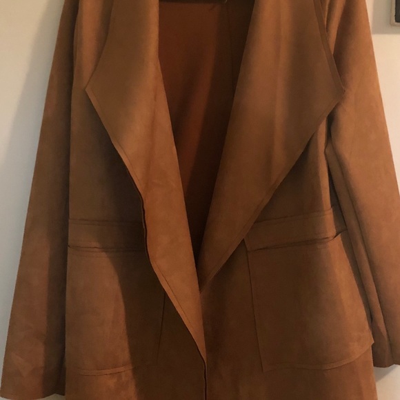 FAVLUX Faux Suede Jacket Coat - Picture 3 of 4